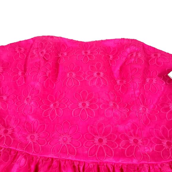 lilly pulitzer Payton floral organza Dress 8 NWT Pop Pink Strapless sweetheart - Picture 8 of 16